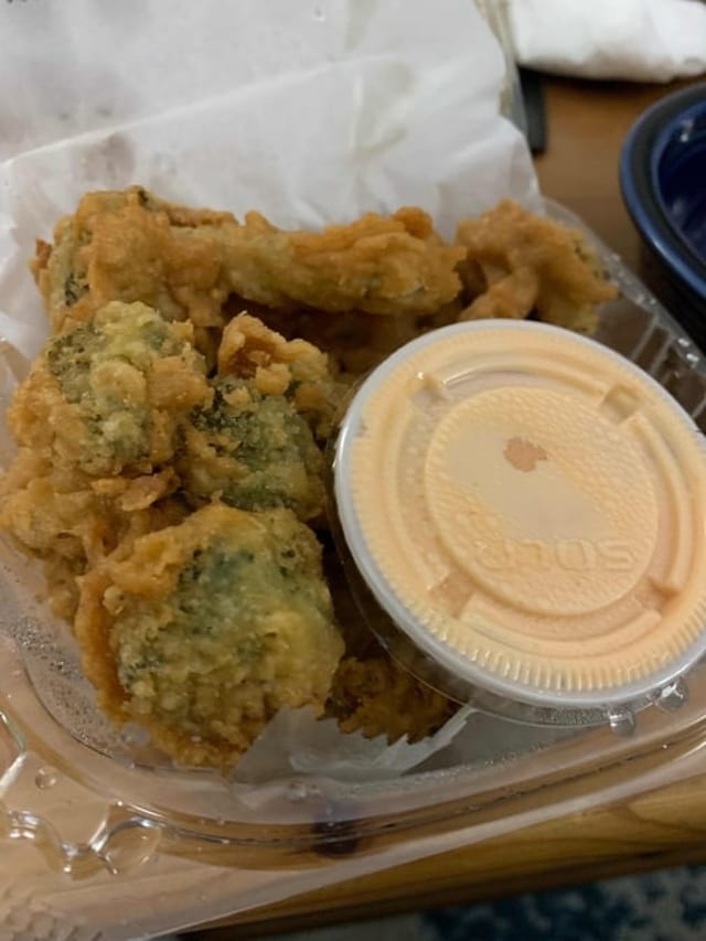Battered Broccoli.